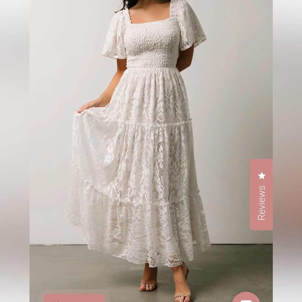 Baltic Born Aspen Smocked Lace maxi dress